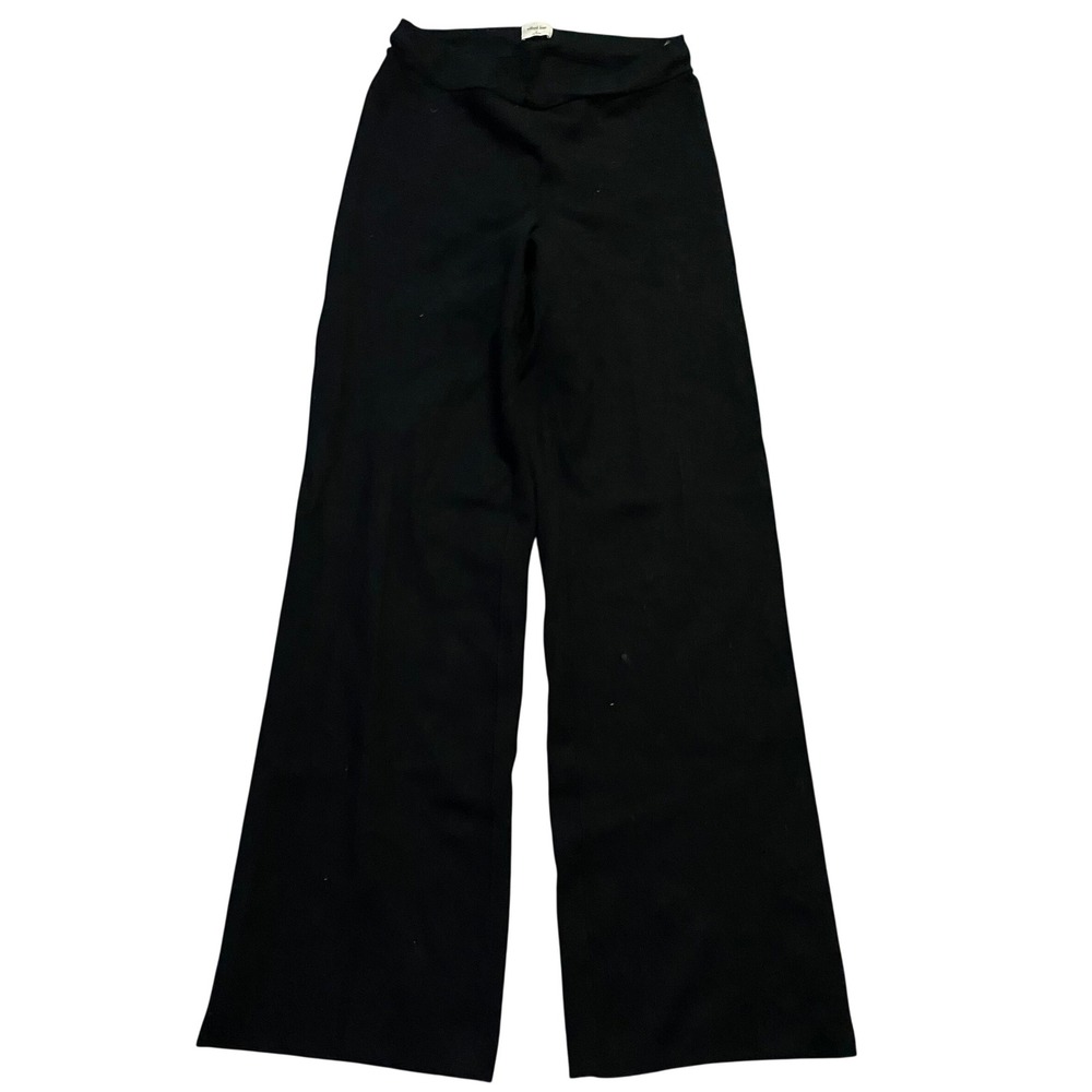Wilfred Free Knit Pants Women Medium Black Wide Leg High Rise Lenzing Ecovero